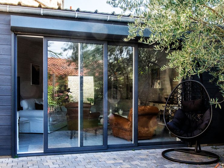 Extension ossature bois et bardage CEDRAL